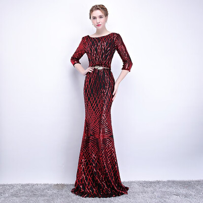 Evening Dresses 2018 New Half Sleeve Backless Long Elegant Mermaid Noble Banquet Party Prom Dress
Evening Dresses 2018 New Half Sleeve Backless Long Elegant Mermaid Noble Banquet Party Prom Dress