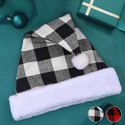 Willstar Christmas Santa Hat Plaid Santa Hat Luxury Plush Hat for Christmas Costume Party&Holiday Event
Willstar Christmas Santa Hat Plaid Santa Hat Luxury Plush Hat for Christmas Costume Party&Holiday Event