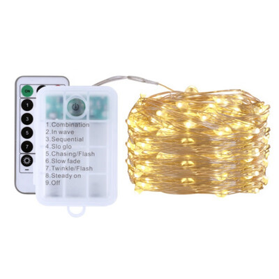 10 Meters 100 Lights Colored Copper Wire Battery Lights Waterproof Battery Box With Remote Control
10 Meters 100 Lights Colored Copper Wire Battery Lights Waterproof Battery Box With Remote Control