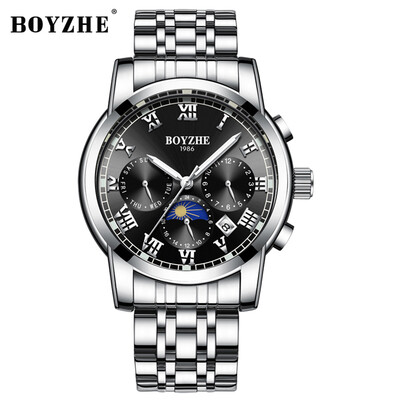 BOYZHE WL001-G Watch Luminous Waterproof Business Sports Full-automatic Mechanical Men Stainless Steel Wrist Watch with Gift Box
BOYZHE WL001-G Watch Luminous Waterproof Business Sports Full-automatic Mechanical Men Stainless Steel Wrist Watch with Gift Box