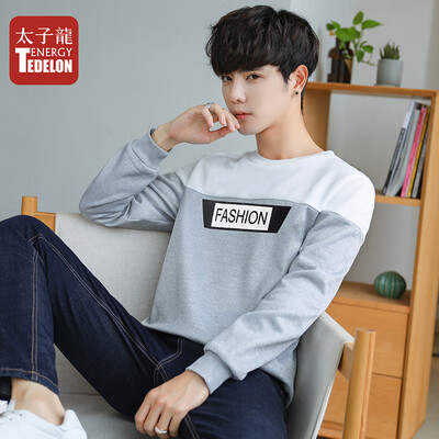 Prince Dragon TEDELON long-sleeved T-shirt male 2019 spring new round neck solid color stitching casual Slim fashion trend sweater t-shirt clothes mens Y76 light gray XL
Prince Dragon TEDELON long-sleeved T-shirt male 2019 spring new round neck solid color stitching casual Slim fashion trend sweater t-shirt clothes mens Y76 light gray XL