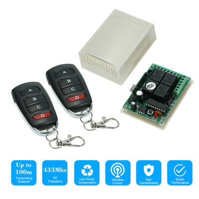 433Mhz DC 12V 4CH Universal 10A Relay Wireless Remote Control Switch Receiver Module&5PCS 4 Key RF 433 Mhz Transmitter Remote
433Mhz DC 12V 4CH Universal 10A Relay Wireless Remote Control Switch Receiver Module&5PCS 4 Key RF 433 Mhz Transmitter Remote