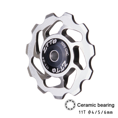 ZTTO 11T MTB Bicycle Rear Derailleur Jockey Wheel Ceramic Bearing Pulley CNC Road Bike Guide Roller Idler 4mm 5mm 6mm
ZTTO 11T MTB Bicycle Rear Derailleur Jockey Wheel Ceramic Bearing Pulley CNC Road Bike Guide Roller Idler 4mm 5mm 6mm