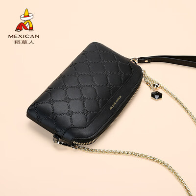 Scarecrow MEXICAN womens bag fashion elegant rhombic print shoulder slung chain bag black
Scarecrow MEXICAN womens bag fashion elegant rhombic print shoulder slung chain bag black