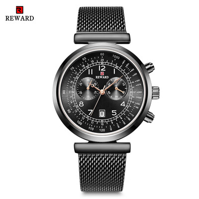REWARD RD63064M Calendar Luminous Pointers Steel Mesh Strap Men Business Quartz Watch
REWARD RD63064M Calendar Luminous Pointers Steel Mesh Strap Men Business Quartz Watch