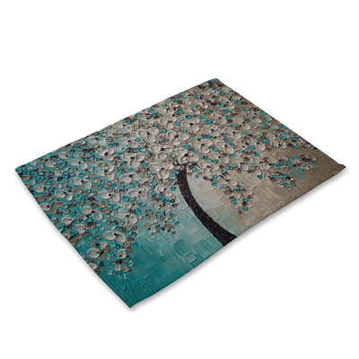 Oil Painting Pattern Polyester Placemat Heat-resistant Stain-resistant Anti-slip Table Mat Bowl Coaster Dining Tableware Pad for D
Oil Painting Pattern Polyester Placemat Heat-resistant Stain-resistant Anti-slip Table Mat Bowl Coaster Dining Tableware Pad for D