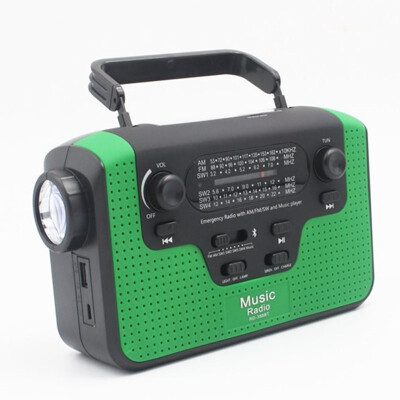 Portable AM FM Radio LED Light Flashlight Bluetooth Speaker Mobile Phone Bank Solar Hand Power Generation TF Card USB MP3 Player
Portable AM FM Radio LED Light Flashlight Bluetooth Speaker Mobile Phone Bank Solar Hand Power Generation TF Card USB MP3 Player