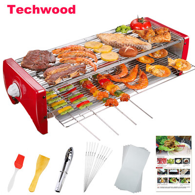 Techwood electric grill electric baking pan Korean household smokeless non-stick electric oven barbecue machine indoor barbecue meat pot grilled string GR-108L large size - basic models
Techwood electric grill electric baking pan Korean household smokeless non-stick electric oven barbecue machine indoor barbecue meat pot grilled string GR-108L large size - basic models