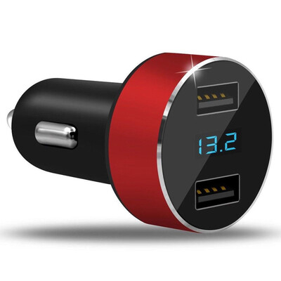 Car charger universal dual usb car charger 31A fast charging LED screen mini smart auto phone charger adapter
Car charger universal dual usb car charger 31A fast charging LED screen mini smart auto phone charger adapter
