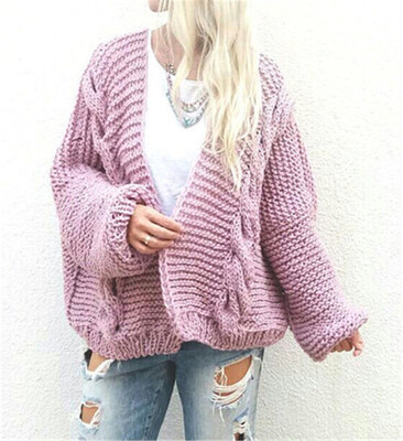 Pure color casual comfortable knitted coat lady
Pure color casual comfortable knitted coat lady