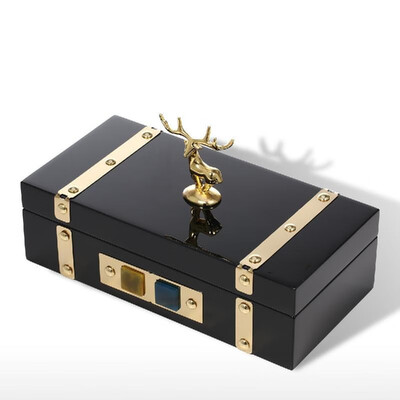 Square Jewelry Box Golden - Deer Large Size Storage Case Wooden Ring Necklace Storage Box Birthday Gifts for Women Black Velvet
Square Jewelry Box Golden - Deer Large Size Storage Case Wooden Ring Necklace Storage Box Birthday Gifts for Women Black Velvet