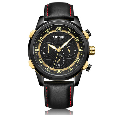 MEGIR Fashion Genuine Leather Men Sport Watch 3ATM Water-resistant Quartz Luminous Wristwatch Man Relogio Musculino Chronograph
MEGIR Fashion Genuine Leather Men Sport Watch 3ATM Water-resistant Quartz Luminous Wristwatch Man Relogio Musculino Chronograph