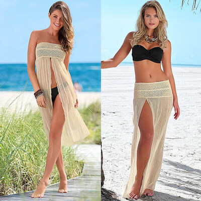 Sexy Women Cover Up Crochet Hollow out Meshy Beachwear Boho Bikini Dress Skirt Summer Beach Beige
Sexy Women Cover Up Crochet Hollow out Meshy Beachwear Boho Bikini Dress Skirt Summer Beach Beige