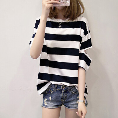 JOY OF JOY 2019 summer round neck Korean version of the bottom stripe bat half sleeve womens loose wild T-shirt womens tide JWTD191266 green stripes
JOY OF JOY 2019 summer round neck Korean version of the bottom stripe bat half sleeve womens loose wild T-shirt womens tide JWTD191266 green stripes