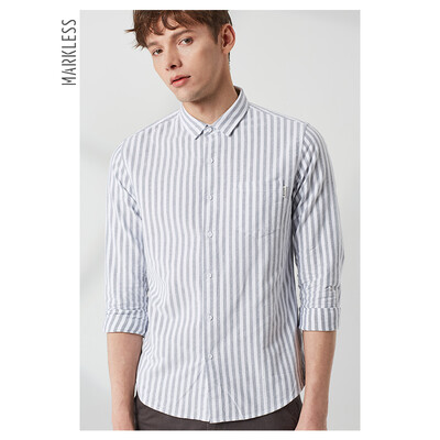 MARKLESS 2019 spring new long-sleeved shirt mens simple casual striped shirt shirt CSA9515M gray bar 18096
MARKLESS 2019 spring new long-sleeved shirt mens simple casual striped shirt shirt CSA9515M gray bar 18096