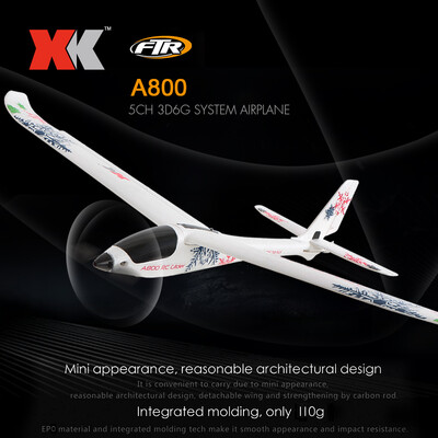 XK A800 RC Airplane 780mm Wingspan 5CH 3D 6G Mode EPO Aircraft Fixed Wing Easy to Fly RTF
XK A800 RC Airplane 780mm Wingspan 5CH 3D 6G Mode EPO Aircraft Fixed Wing Easy to Fly RTF