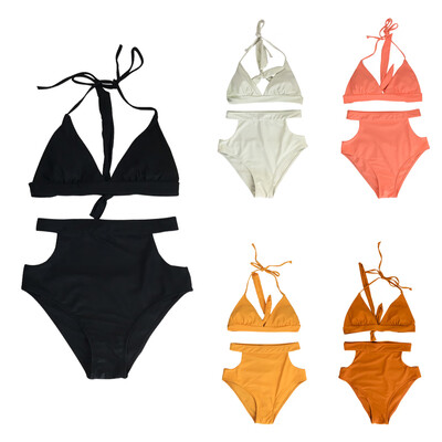 Sexy Women High Waist Bikini Set Halter Straps Cut Out Side Backless Two Piece Swimsuit Swimwear
Sexy Women High Waist Bikini Set Halter Straps Cut Out Side Backless Two Piece Swimsuit Swimwear