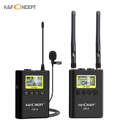 K&F CONCEPT Professional Wireless Lavalier Lapel Microphone Mic System 1 Transmitter 1 Receiver UHF Dual-Channel LCD Display
K&F CONCEPT Professional Wireless Lavalier Lapel Microphone Mic System 1 Transmitter 1 Receiver UHF Dual-Channel LCD Display
