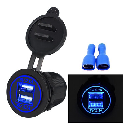 Meedasy 42A Dual USB Charger with Voltmeter 12-24V Universal for CarBoat Motorcycle Mobile with Wire Fuse DIY Kit
Meedasy 42A Dual USB Charger with Voltmeter 12-24V Universal for CarBoat Motorcycle Mobile with Wire Fuse DIY Kit
