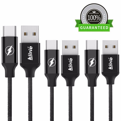 USB Type C Cable Kiirie 3Pack 2×33ft66ft Nylon Braided Cord Fast Charger for Samsung Galaxy S8 S8 Plus LG NexusHuawei
USB Type C Cable Kiirie 3Pack 2×33ft66ft Nylon Braided Cord Fast Charger for Samsung Galaxy S8 S8 Plus LG NexusHuawei