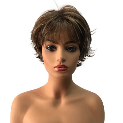 StrongBeauty Fashion Short Wavy Brown Wig Highlight Layered Air Fringe Elegant Synthetic Wig Natural Looking
StrongBeauty Fashion Short Wavy Brown Wig Highlight Layered Air Fringe Elegant Synthetic Wig Natural Looking