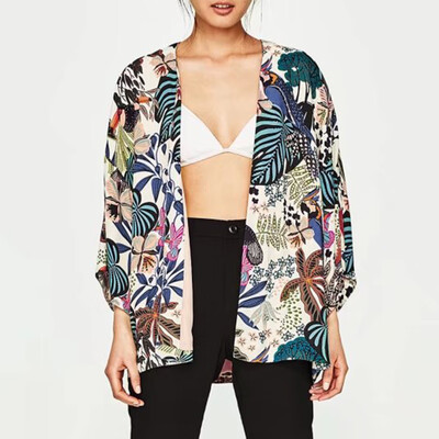 Women Chiffon Beach Kimono Butterfly Birds Leaves Print Open Front Loose Thin Bikini Cover Up Cardigan Green
Women Chiffon Beach Kimono Butterfly Birds Leaves Print Open Front Loose Thin Bikini Cover Up Cardigan Green