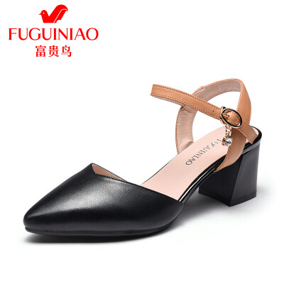 Fugui bird FUGUINIAO single shoes ladies fashion wild thick with buckle with pointed shallow mouth K99D536C black 40
Fugui bird FUGUINIAO single shoes ladies fashion wild thick with buckle with pointed shallow mouth K99D536C black 40