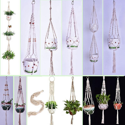 Hand Made Macrame Plant Hanger Hanging Planter Wall Art Home Decor Indoor Outdoor Cotton Rope Woven Hanger
Hand Made Macrame Plant Hanger Hanging Planter Wall Art Home Decor Indoor Outdoor Cotton Rope Woven Hanger