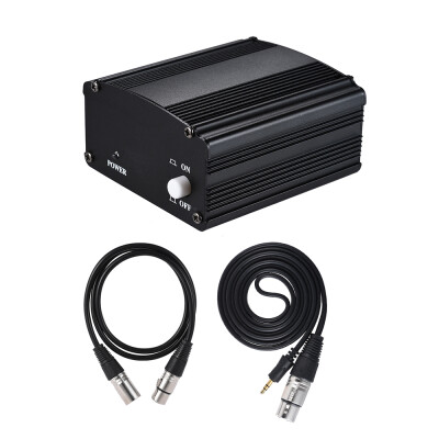 1-Channel 48V Phantom Power Supply with Adapter & 35mm Male to XLR Female & XLR Male to XLR Female Audio Cable for Condenser Micr
1-Channel 48V Phantom Power Supply with Adapter & 35mm Male to XLR Female & XLR Male to XLR Female Audio Cable for Condenser Micr