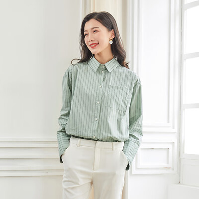 Marc Rebecca Temperament Simple Fashion Striped Lace Long Sleeve Shirt Female 92004T Mint Green Strip Free Size
Marc Rebecca Temperament Simple Fashion Striped Lace Long Sleeve Shirt Female 92004T Mint Green Strip Free Size
