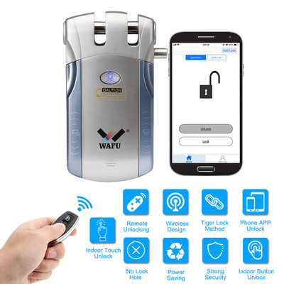 WAFU WF-010U Wireless Security Invisible Keyless Entry Door Intelligent Lock Home Smart Remote Control Lock iOS Android APP Unlock
WAFU WF-010U Wireless Security Invisible Keyless Entry Door Intelligent Lock Home Smart Remote Control Lock iOS Android APP Unlock