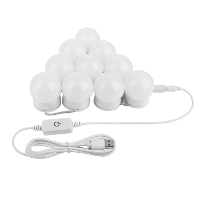 10LED USB Makeup Mirror Adjustable Brightness Touched Bathroom Home Bulb Kit Light
10LED USB Makeup Mirror Adjustable Brightness Touched Bathroom Home Bulb Kit Light