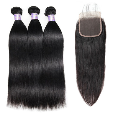 Brazilian Human Hair Weave Straight Hair 3pcs Bundles with Lace Closure Virgin Remy Hair Cheap Extensions
Brazilian Human Hair Weave Straight Hair 3pcs Bundles with Lace Closure Virgin Remy Hair Cheap Extensions