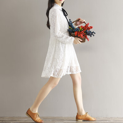 Yu Zhaolin 2019 spring new college wind with bottoming skirt lace double layer wild long long sleeve dress YWQZ191450 white L
Yu Zhaolin 2019 spring new college wind with bottoming skirt lace double layer wild long long sleeve dress YWQZ191450 white L