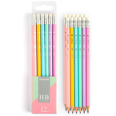 Marco MARCO 9018E-HB-12PB writing pencil macarons colorful hexagonal pen HB student rubber pencil 12 plastic box
Marco MARCO 9018E-HB-12PB writing pencil macarons colorful hexagonal pen HB student rubber pencil 12 plastic box
