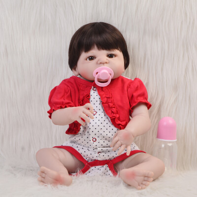 57 cm Fashion Newborn Dolls Realistic Reborn Silicone Bonecas Vinyl Full Body 23 Lifelike Babies Reborn Dolls Girl XMAS Gifts
57 cm Fashion Newborn Dolls Realistic Reborn Silicone Bonecas Vinyl Full Body 23 Lifelike Babies Reborn Dolls Girl XMAS Gifts