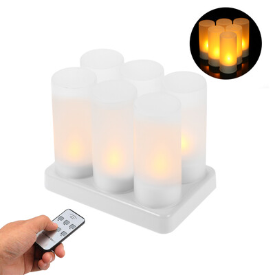 Set of 12 Rechargeable LED Yellow Flickering Flameless Tealight Candles Lights with Remote Control Frosted Cups Charging Base for
Set of 12 Rechargeable LED Yellow Flickering Flameless Tealight Candles Lights with Remote Control Frosted Cups Charging Base for