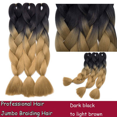 24 Inches Braiding Hair Ombre for crochet Hair Weave with Synthetic&Twist Braiding Hair Extensions Dark black 100gpc
24 Inches Braiding Hair Ombre for crochet Hair Weave with Synthetic&Twist Braiding Hair Extensions Dark black 100gpc