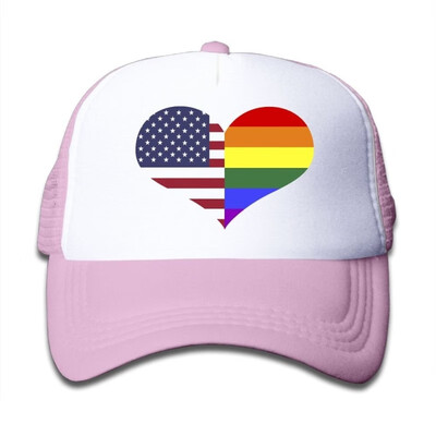 Oyxinyu Gay Pride USA Flag LGBT Rainbow Heart Mesh Baseball Caps Children Adjustable Trucker Hat for Boy Girl
Oyxinyu Gay Pride USA Flag LGBT Rainbow Heart Mesh Baseball Caps Children Adjustable Trucker Hat for Boy Girl
