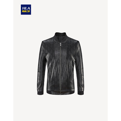 HLA Haishu home jacket male 2019 spring new baseball collar embossed crisp PU leather jacket HWJAD1R027A black pattern 27 17088A 48
HLA Haishu home jacket male 2019 spring new baseball collar embossed crisp PU leather jacket HWJAD1R027A black pattern 27 17088A 48