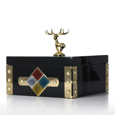 Square Jewelry Box Golden - Deer Large Size Storage Case Wooden Ring Necklace Storage Box Birthday Gifts for Women Black Velvet
Square Jewelry Box Golden - Deer Large Size Storage Case Wooden Ring Necklace Storage Box Birthday Gifts for Women Black Velvet