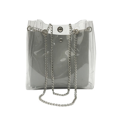 2pcsset Crossbody Bags for Women 2018 PU Chain Messenger Bags Clear Jelly Transparent PVC Bags Candy Colour Tote Bolsos Mujer
2pcsset Crossbody Bags for Women 2018 PU Chain Messenger Bags Clear Jelly Transparent PVC Bags Candy Colour Tote Bolsos Mujer