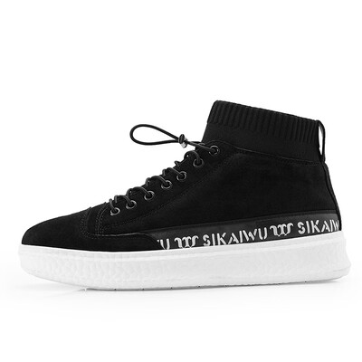 Casual shoes stitching flat platform shoes with round head high shoes mens shoes Gaobang short boots
Casual shoes stitching flat platform shoes with round head high shoes mens shoes Gaobang short boots
