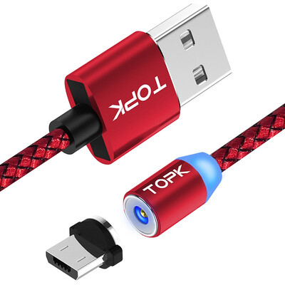 TOPK R-Line2 2M LED Magnetic MicroUSB Cable Premium Nylon Braided Magnet MicroCable
TOPK R-Line2 2M LED Magnetic MicroUSB Cable Premium Nylon Braided Magnet MicroCable