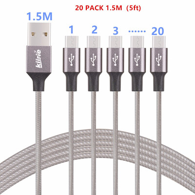 Kiirie Micro USB Cable20 Pack15m5FT Nylon Braided PowerLine USB 20 Charging Cord For Micro USB Charged Devices
Kiirie Micro USB Cable20 Pack15m5FT Nylon Braided PowerLine USB 20 Charging Cord For Micro USB Charged Devices
