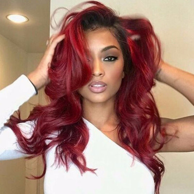 Wavy Ombre Red Lace Front Wig Dark Root 1BBurgundy Human Hair Front Lace Wig Glueless 130 Density Virgin Hair Wig With Baby Hair
Wavy Ombre Red Lace Front Wig Dark Root 1BBurgundy Human Hair Front Lace Wig Glueless 130 Density Virgin Hair Wig With Baby Hair