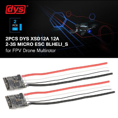 2PCS DYS XSD12A 12A 2-3S Micro ESC BLheli_ Firmware Support Dshot600 Dshot300 Damped Light for FPV Drone Multirotor
2PCS DYS XSD12A 12A 2-3S Micro ESC BLheli_ Firmware Support Dshot600 Dshot300 Damped Light for FPV Drone Multirotor