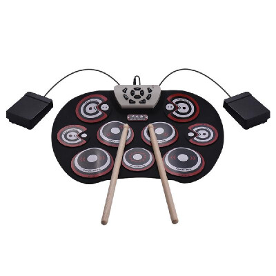 Electronic Drum Pad USB Cable Foldable Roll Up Digital Drum Set with Drumsticks Double Foot Pedals Percussion Instrument Drumpad
Electronic Drum Pad USB Cable Foldable Roll Up Digital Drum Set with Drumsticks Double Foot Pedals Percussion Instrument Drumpad