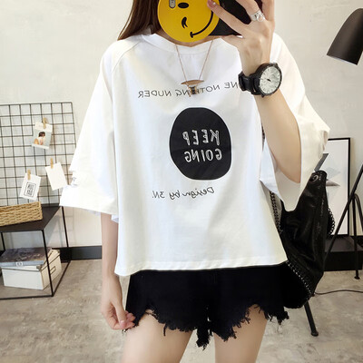 Langyue Womens 2019 Summer New Loose Short Sleeve T-Shirt Female Student Korean Print Top LWTD191424 White
Langyue Womens 2019 Summer New Loose Short Sleeve T-Shirt Female Student Korean Print Top LWTD191424 White