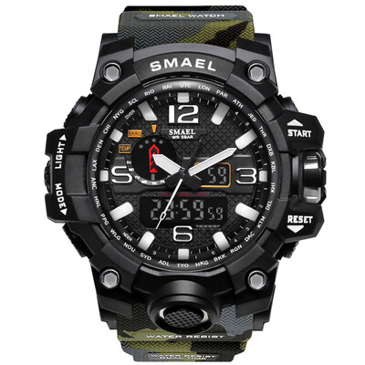Mens Stylish Sports Multi-function Electronic Waterproof Camouflage Watch Dual Display Wristwatches
Mens Stylish Sports Multi-function Electronic Waterproof Camouflage Watch Dual Display Wristwatches